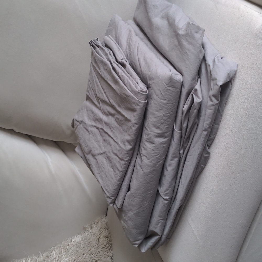 Tommy Hilfiger king sheet set gray